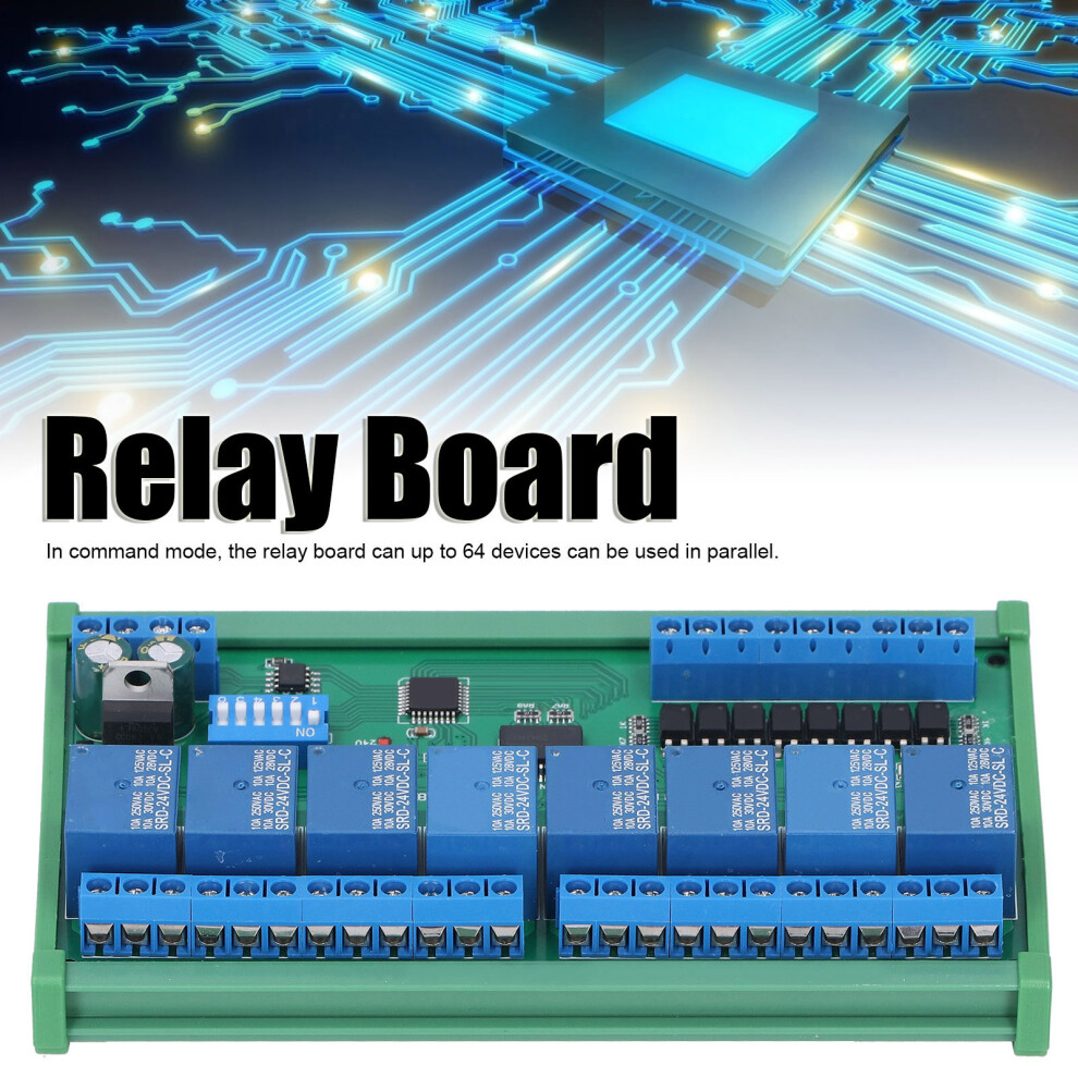 8 Channel Relay Board Plc Expansion 8 In 8 Out Industrial Supplies Din35 24V 7681360223785