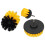 Powerful Drill Brush Floor & Tile Scrubber Set Nylon Material Yellow Handle 12