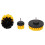 Powerful Drill Brush Floor & Tile Scrubber Set Nylon Material Yellow Handle 14