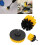 Powerful Drill Brush Floor & Tile Scrubber Set Nylon Material Yellow Handle 13