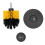 Powerful Drill Brush Floor & Tile Scrubber Set Nylon Material Yellow Handle 15