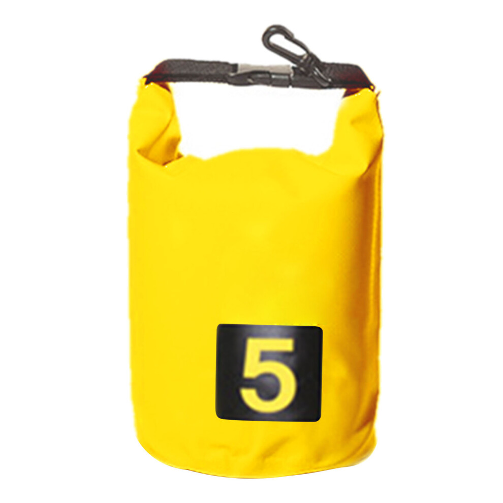 (5L Yellow) Waterproof Bucket Bag 20L Gray Outdoor Rafting Camping-image-OPC-PMXCWTD-NEW