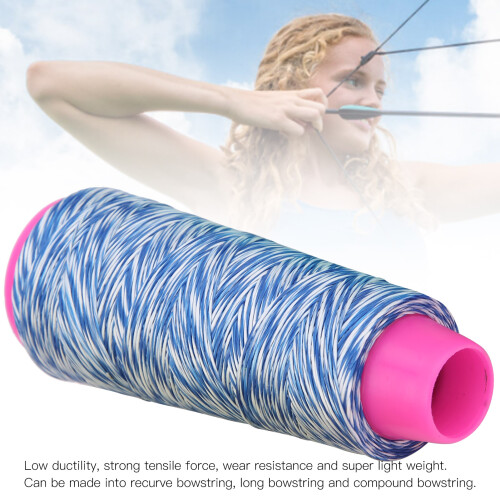 110m Blue & White Archery Bowstring Material, Polyethylene, 0.9mm 2