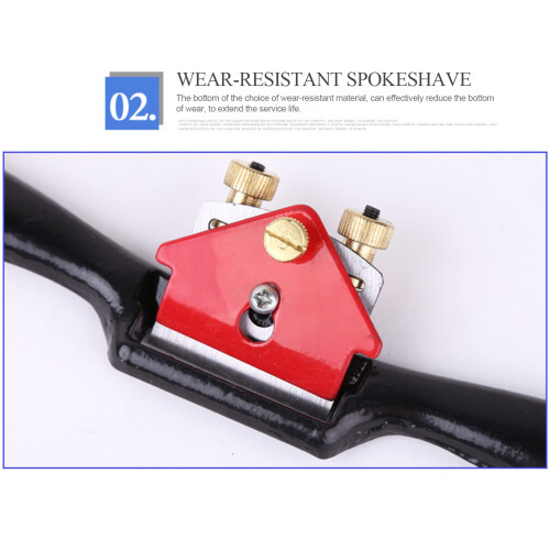 9 Inch Adjustable Spokeshave Woodworking Hand Tool for Irregular Shaping Black 1