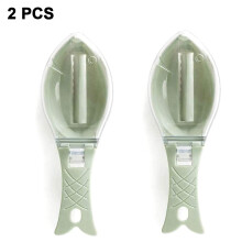 Strumento raschiante, in plastica ABS resistente, facile da usare, per squamare il pesce, spazzola per la pelle con impugnatura antiscivolo, design