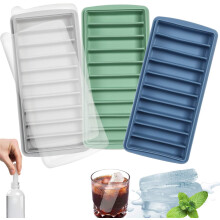 Flexibel ismaskin, 3-pack i flerfärg, kompakt och effektiv för snabb frysning, BPA-fri, diskmaskinssäkra, återanvändbara isbitar