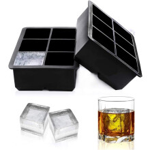 Whisky-Eiswürfelform, große Silikon-Eiswürfelform, extrem langsam schmelzend für Cocktails, antihaftbeschichtet und leicht zu lösen,