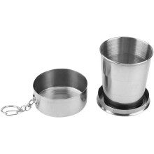 Faltbares Wasserglas, Edelstahlbecher: Platzsparendes Design für Outdoor-Abenteuer, Silber, 150 ml, lange Lebensdauer und Verschleißfestigkeit