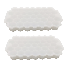 Silikon isbitbrett, non-stick lettutløsende form med avtakbart lokk for cocktailer og iskaffe, gjenbrukbare BPA-fri (2 stk)