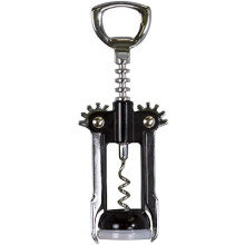 Stilvoller Weinöffner, geflügelter Korkenzieher für einfache Handhabung, robuste und zuverlässige Konstruktion, elegante, mattschwarze