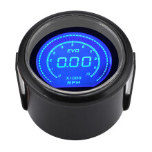 2in LCD Digital Tachometer RPM Display for 12V Cars, Red/Blue Light