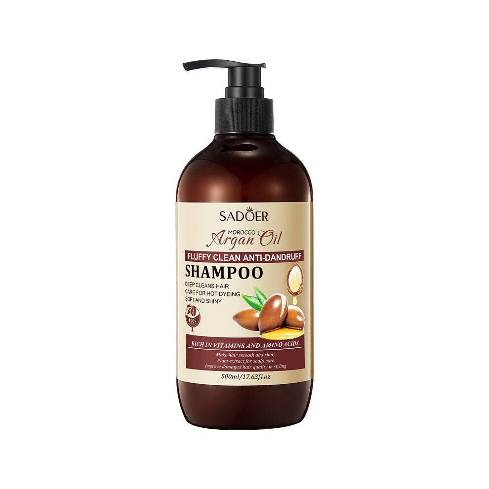 (Shampoo 500ml) Argan oil shampoo SADOER clean fluffy refreshing moisturizing conditioner