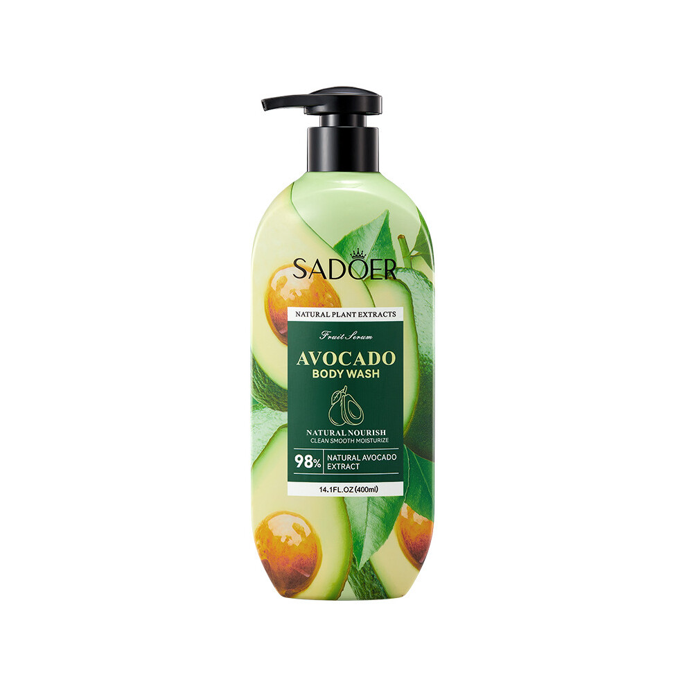 (Avocado) Shower Gel 400ml SADOER Coconut Cleansing Avocado Shower Gel