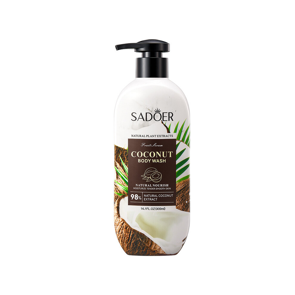 (Coconut) Shower Gel 400ml SADOER Coconut Cleansing Avocado Shower Gel