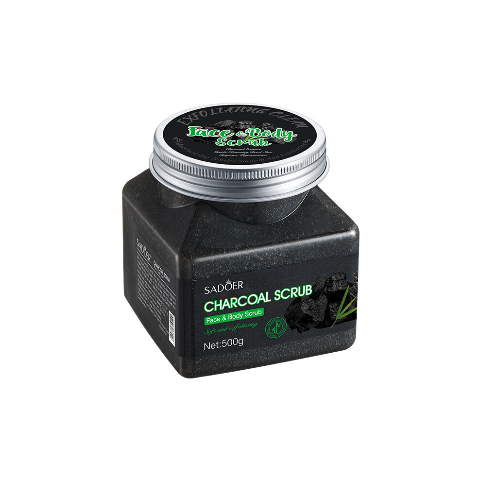 (Bamboo charcoal 500g) Body Scrub 500g Purifying Deep Cleansing Skin Care Products