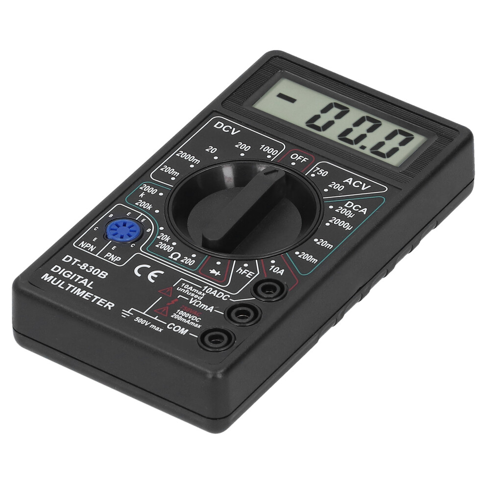 Dt830b Digital Multimeter 200Ma-5A Lcd Voltmeter Ammeter 12.3X6.8cm 9431360230416
