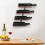 Rustic Wall Mounted Wine Rack Iron Bronze for 4 Bottles, Kitchen & Dining 7