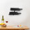 Wall Mounted Red Wine Bottle Rack Storage Shelf Iron Black 2 Bottle 5