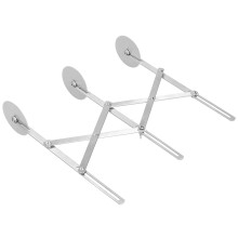 Mehrfach-Räder Edelstahl-Pizzaschneider - 5,5 cm Silber Brot- und Gebäckwerkzeug