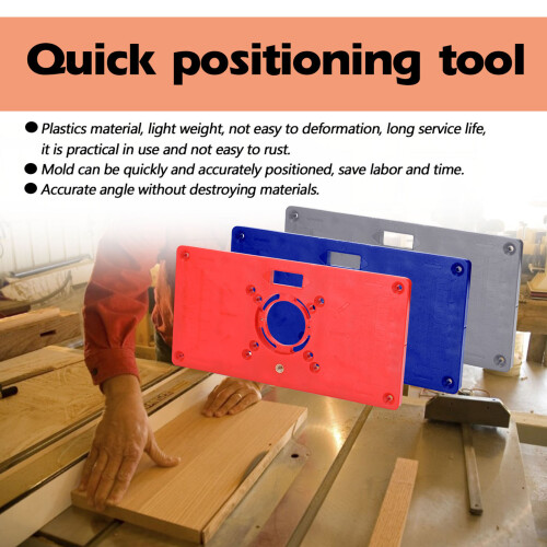 Woodworking Router Table Insert Plate Kit - 4 Rings, Size 232*119mm 2