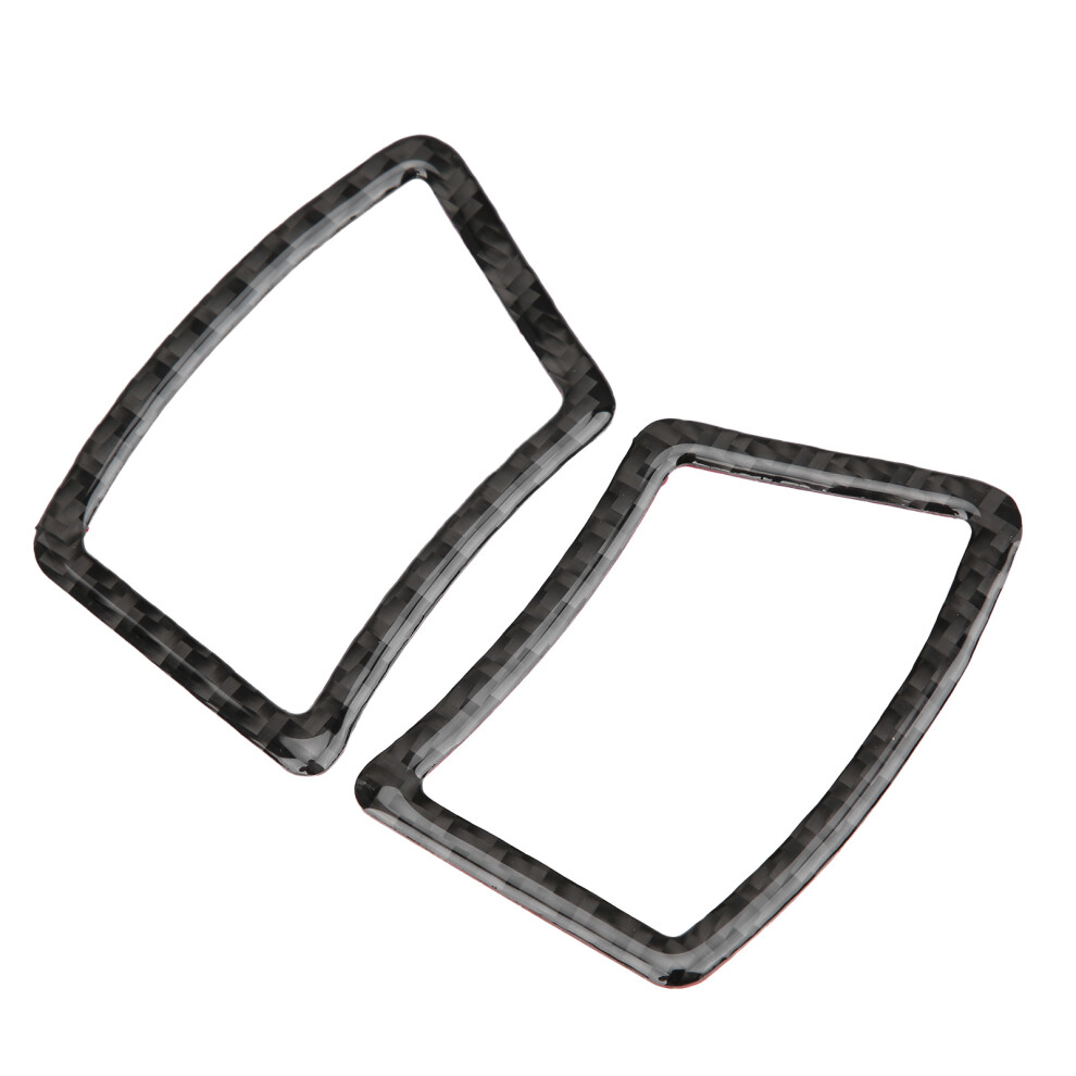 2Pcs Carbon Fiber Dashboard Air Vent Trim Fit For 5 Series E60/E61 2004-2010 8131360234728