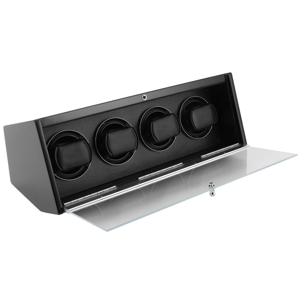 4-Position Wooden Watch Winder Box, Noiseless, Adjustable Pillow-image-OPC-PMXD8KH-NEW