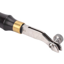 Tragbarer 1,2 mm Kantenfalter Lederhandwerkszeug Sandelholzgriff Druckhandwerk DIY