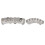 Silver Plated Copper Bling Teeth Set with Fixing Wax for Halloween Fun 1