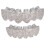 Silver Plated Copper Bling Teeth Set with Fixing Wax for Halloween Fun 2