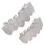 Silver Plated Copper Bling Teeth Set with Fixing Wax for Halloween Fun 12