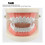 Silver Plated Copper Bling Teeth Set with Fixing Wax for Halloween Fun 3
