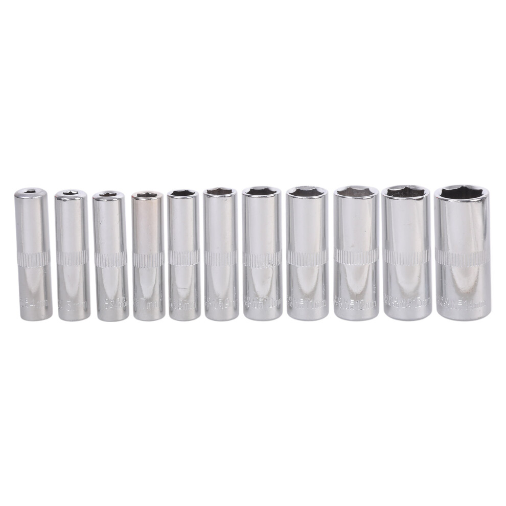 11Pcs Socket Adapter Hex Socket Wrench Heads Ratchet Tool-Long 7754000318643