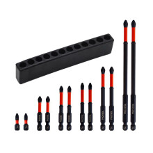 6/12Pcs Alloys Steel Screwdriver Bits with Anti Slip-12Pcs