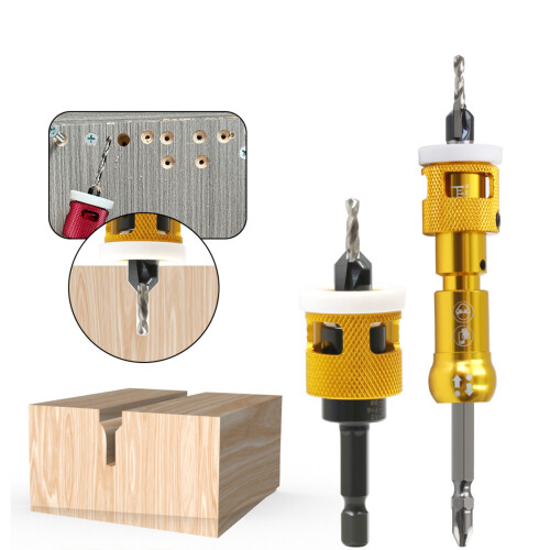 Countersink Drill Bit Assembly with Hex Shank and-7 piece set 2
