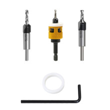 Countersink Drill Bit Set with Adjustable Depth-5 piece set