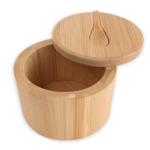 Pot à épices en bambou, salière, objet de décoration élégant pour la cuisine, facile d'entretien pour vos épices essentielles et petits