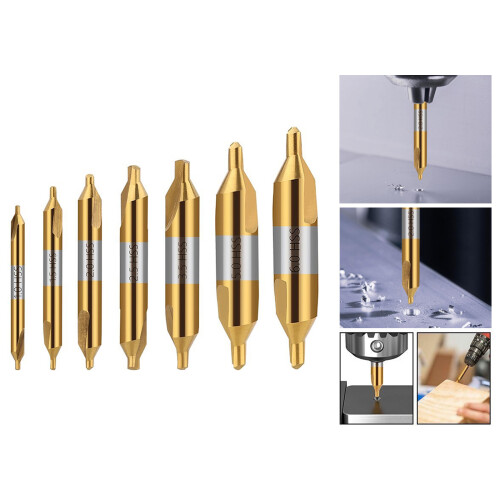 7Pcs Center Drill Bits Set High Speed Steel Center Drill Bits 1