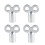 4pcs/set Radiator Bleeder Wrench Key HVAC-Extended four corner 1