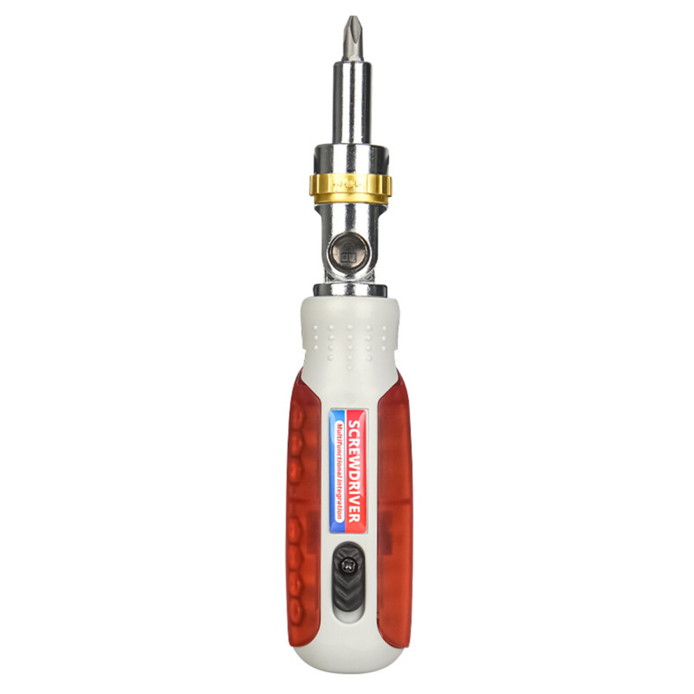 Ratchet Screwdriver Set, Multiple Specification Bit For-Red 7696000245195