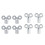 4pcs/set Radiator Bleeder Wrench Key HVAC-Extended four corner 2