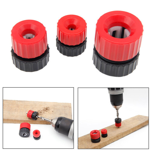 3Pcs Adjustable 3-13mm Drill Bit Fixed Plastic Limit Rings 1