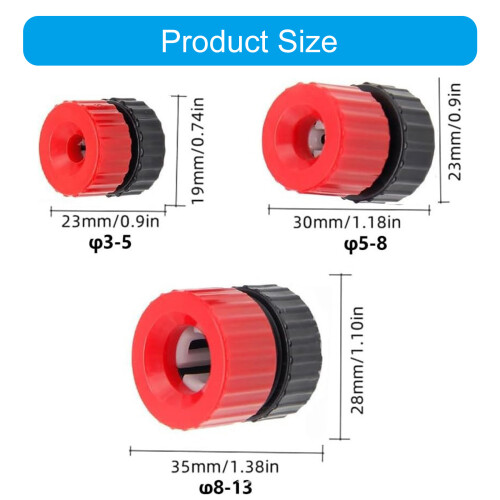 3Pcs Adjustable 3-13mm Drill Bit Fixed Plastic Limit Rings 2