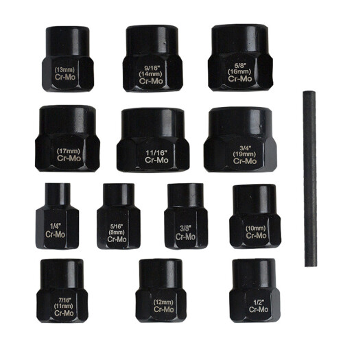 Heavy Duty 14Pcs/set Bolt Extractor Socket for Quick and