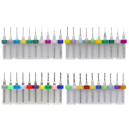 Miniature Drill Bits for Electronics and Jewelry-0.3 to 1.2mm 1
