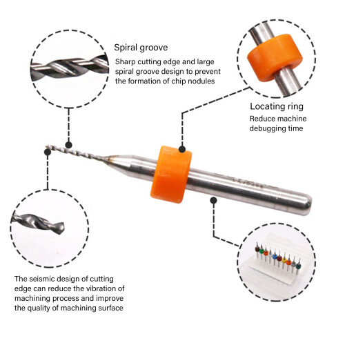 Miniature Drill Bits for Electronics and Jewelry-0.3 to 1.2mm 2