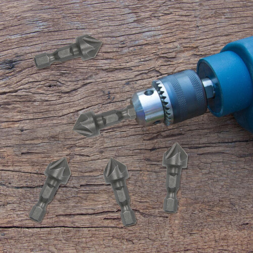 HSS Hexagonal Handle Chamfer Drill Bit Kit for Enhancing Hole 1