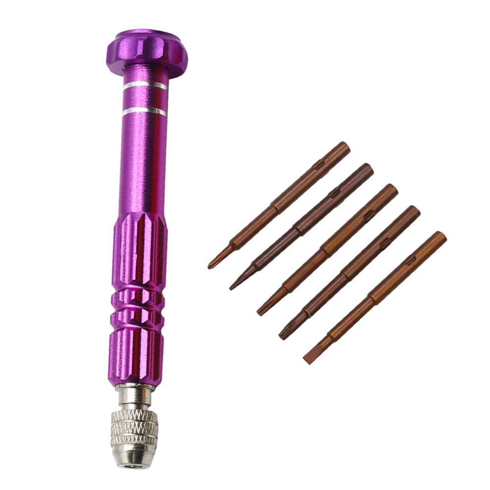 Precise 5 In 1 Screwdriver Disassembly Set For Computer,-Purple 7696000245102