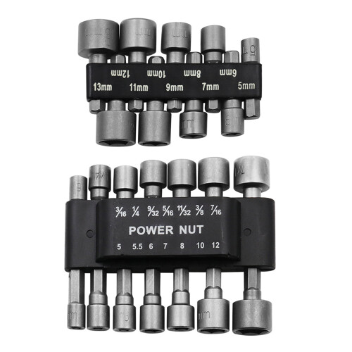 9/14Pcs Power Nut Driver Drill Bit Tool Set Driver-9 piece set 2