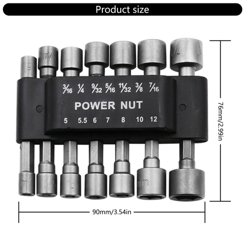 9/14Pcs Power Nut Driver Drill Bit Tool Set Driver-9 piece set 1