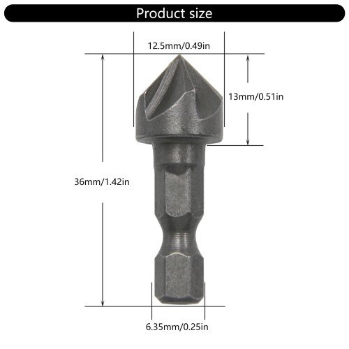 HSS Hexagonal Handle Chamfer Drill Bit Kit for Enhancing Hole 2